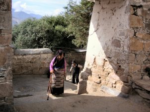 Pilgriims at Drepung Monastery - Tibet