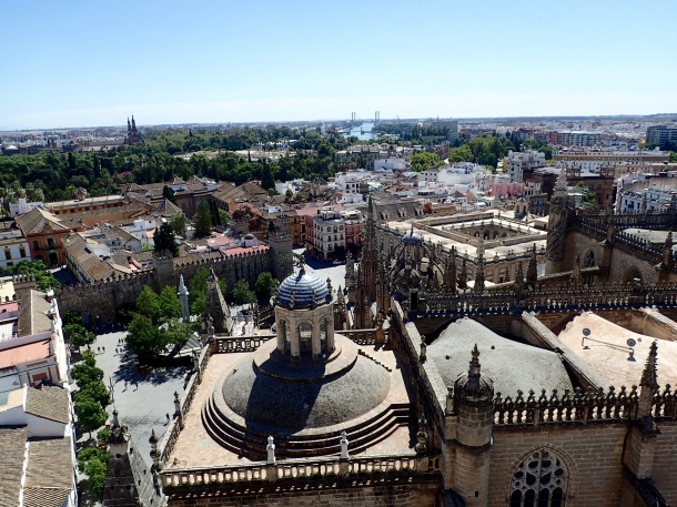 View of Alcazar & Sevilla from Bell Tower